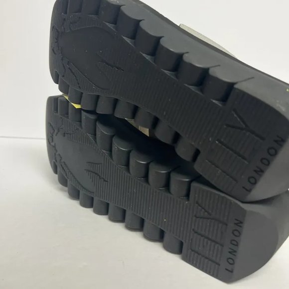 Fly London Black and Cream Platform Sandals - Picture 3 of 7